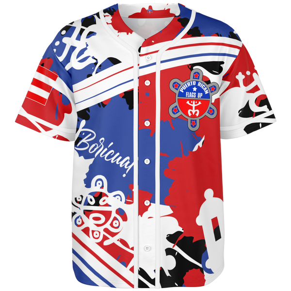PR FRlags Up Baseball Jersey - AOP