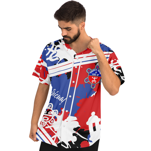 PR FRlags Up Baseball Jersey - AOP