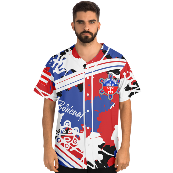 PR FRlags Up Baseball Jersey - AOP