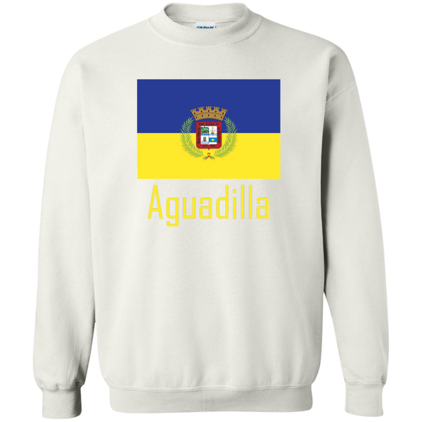 Aguadilla Flag G180 Gildan Crewneck Pullover Sweatshirt  8 oz. - PR FLAGS UP