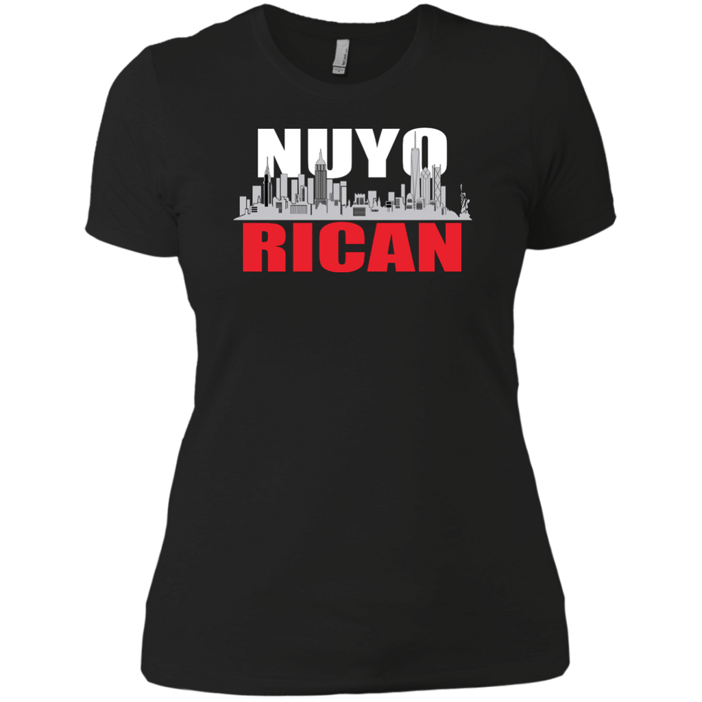 NuyoRican Next Level Ladies' Boyfriend Tee - PR FLAGS UP