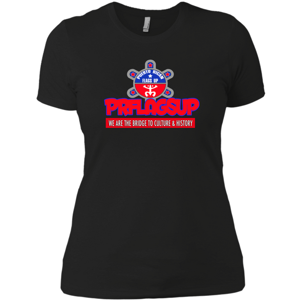 PR Flags Up Next Level Ladies' Boyfriend Tee - PR FLAGS UP