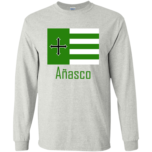 Añasco Flag G240 Gildan LS Ultra Cotton T-Shirt - PR FLAGS UP