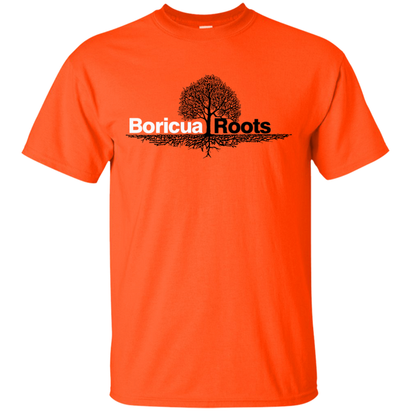 Boricua Roots Black & White Logo G200 Gildan Ultra Cotton T-Shirt - PR FLAGS UP