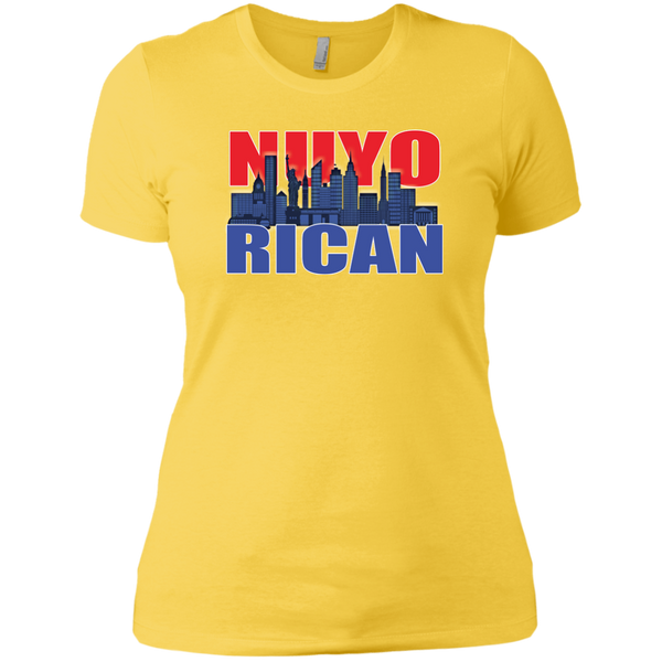 NuyoRican 2 Next Level Ladies' Boyfriend Tee - PR FLAGS UP