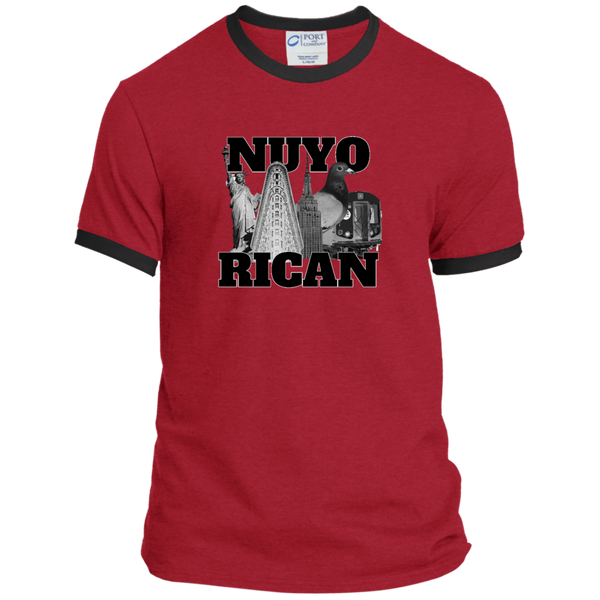 NuyoRican Elite PC54R Port & Co. Ringer Tee - PR FLAGS UP