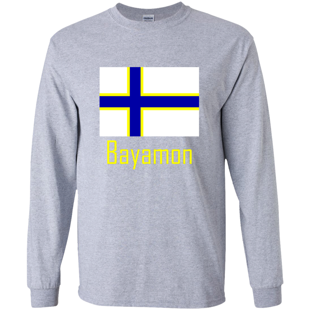 Bayamon Flag G240 Gildan LS Ultra Cotton T-Shirt - PR FLAGS UP