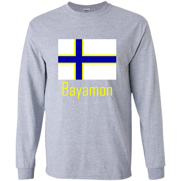 Bayamon Flag G240 Gildan LS Ultra Cotton T-Shirt - PR FLAGS UP