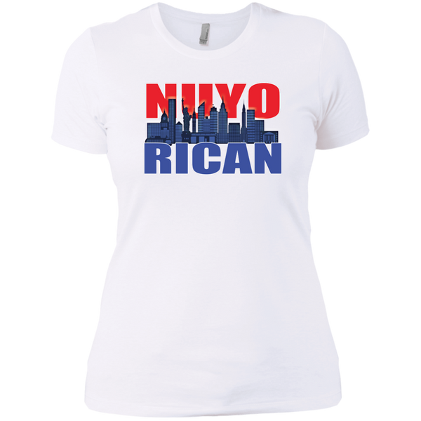 NuyoRican 2 Next Level Ladies' Boyfriend Tee - PR FLAGS UP