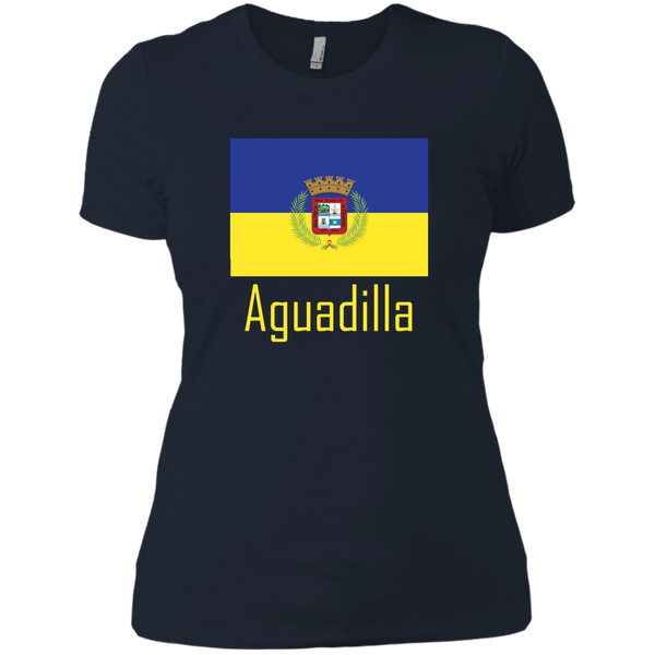 Aguadilla Flag NL3900 Next Level Ladies' Boyfriend T-Shirt - PR FLAGS UP