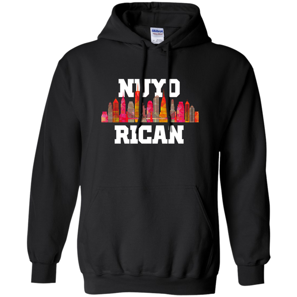 Nuyo Rican 2 G185 Gildan Pullover Hoodie 8 oz. - PR FLAGS UP