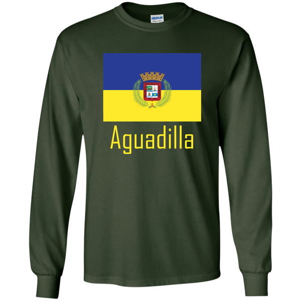 Aguadilla Flag G240 Gildan LS Ultra Cotton T-Shirt - PR FLAGS UP
