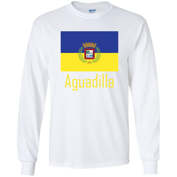 Aguadilla Flag G240 Gildan LS Ultra Cotton T-Shirt - PR FLAGS UP