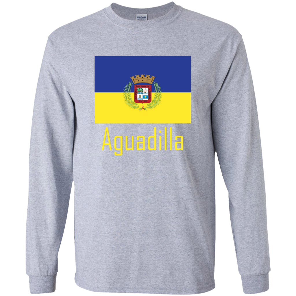Aguadilla Flag G240 Gildan LS Ultra Cotton T-Shirt - PR FLAGS UP