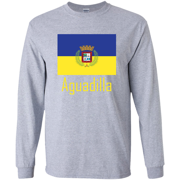 Aguadilla Flag G240 Gildan LS Ultra Cotton T-Shirt - PR FLAGS UP