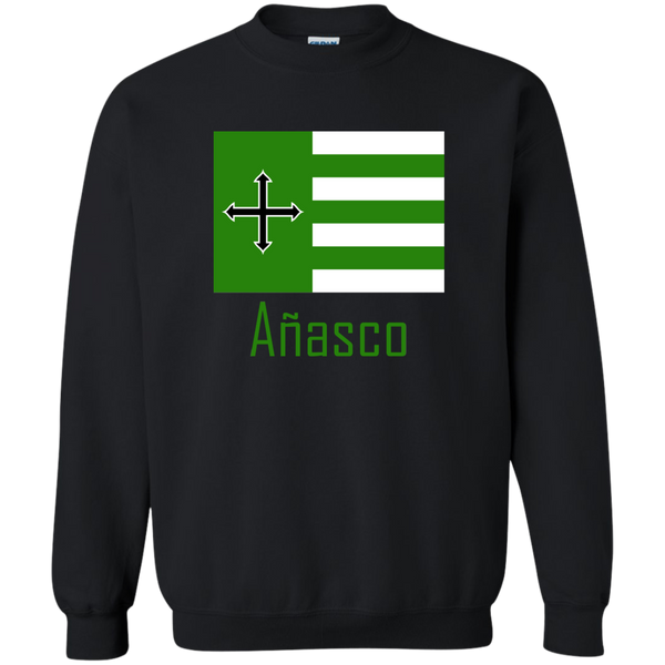 Añasco Flag G180 Gildan Crewneck Pullover Sweatshirt  8 oz. - PR FLAGS UP