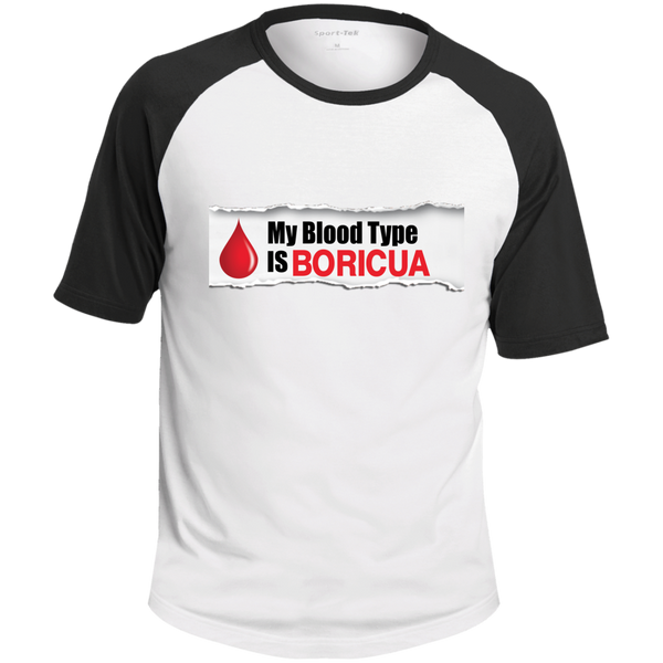 Blood Type Adult SS Colorblock Raglan Jersey - PR FLAGS UP