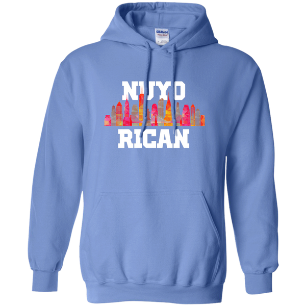 Nuyo Rican 2 G185 Gildan Pullover Hoodie 8 oz. - PR FLAGS UP