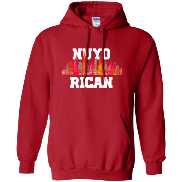 Nuyo Rican 2 G185 Gildan Pullover Hoodie 8 oz. - PR FLAGS UP