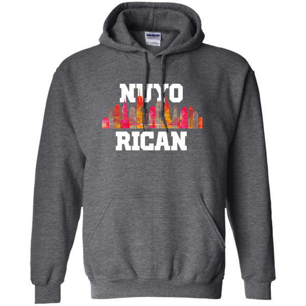 Nuyo Rican 2 G185 Gildan Pullover Hoodie 8 oz. - PR FLAGS UP