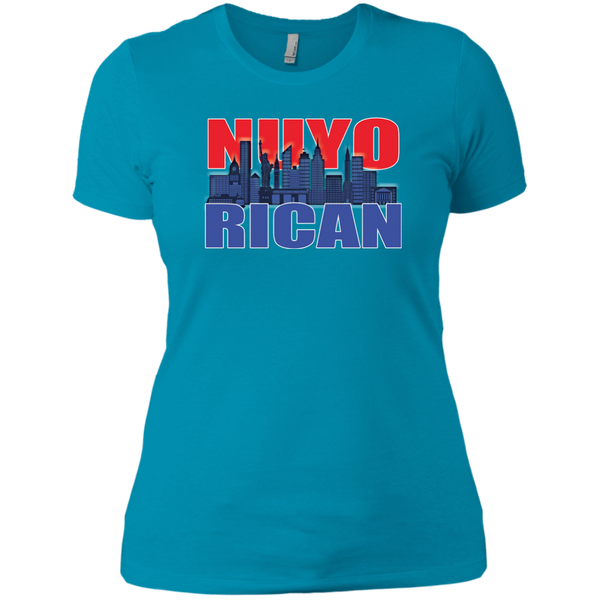 NuyoRican 2 Next Level Ladies' Boyfriend Tee - PR FLAGS UP