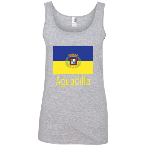 Aguadilla Flag 882L Anvil Ladies' 100% Ringspun Cotton Tank Top - PR FLAGS UP