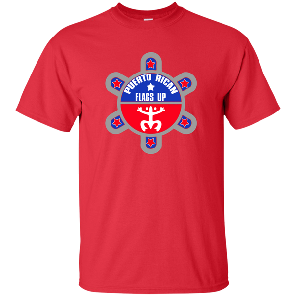 Puerto Rican Flags Up Custom Ultra Cotton T-Shirt - PR FLAGS UP