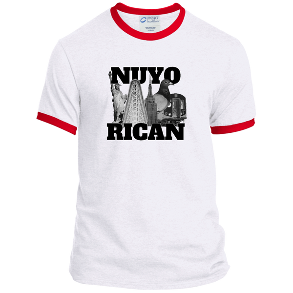 NuyoRican Elite PC54R Port & Co. Ringer Tee - PR FLAGS UP