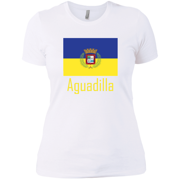 Aguadilla Flag NL3900 Next Level Ladies' Boyfriend T-Shirt - PR FLAGS UP