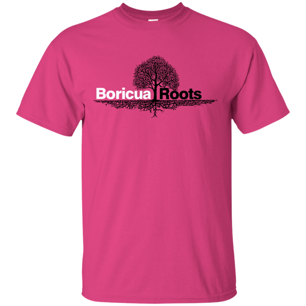 Boricua Roots Black & White Logo G200 Gildan Ultra Cotton T-Shirt - PR FLAGS UP