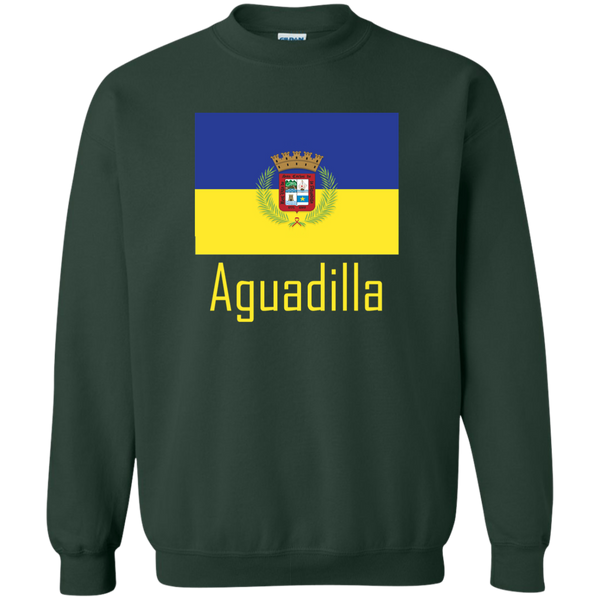 Aguadilla Flag G180 Gildan Crewneck Pullover Sweatshirt  8 oz. - PR FLAGS UP