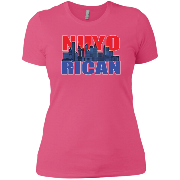 NuyoRican 2 Next Level Ladies' Boyfriend Tee - PR FLAGS UP