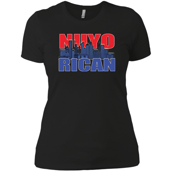 NuyoRican 2 Next Level Ladies' Boyfriend Tee - PR FLAGS UP