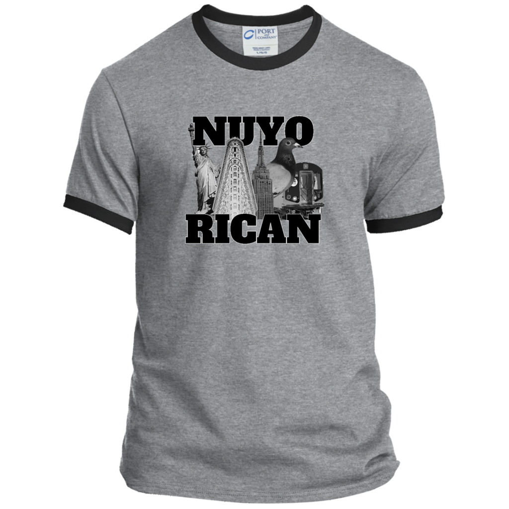NuyoRican Elite PC54R Port & Co. Ringer Tee - PR FLAGS UP