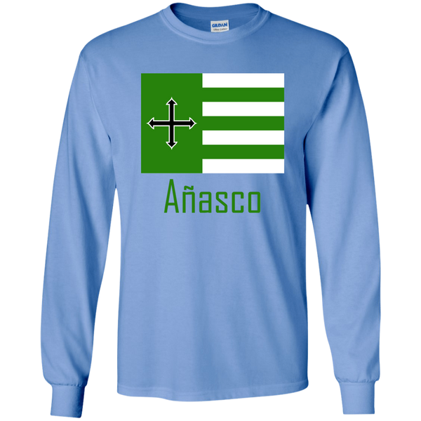 Añasco Flag G240 Gildan LS Ultra Cotton T-Shirt - PR FLAGS UP