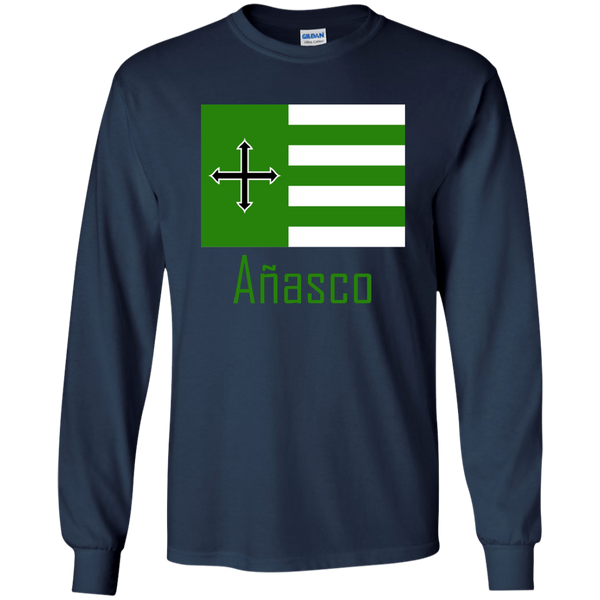 Añasco Flag G240 Gildan LS Ultra Cotton T-Shirt - PR FLAGS UP
