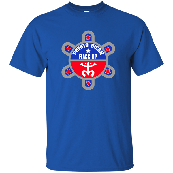 Puerto Rican Flags Up Custom Ultra Cotton T-Shirt - PR FLAGS UP