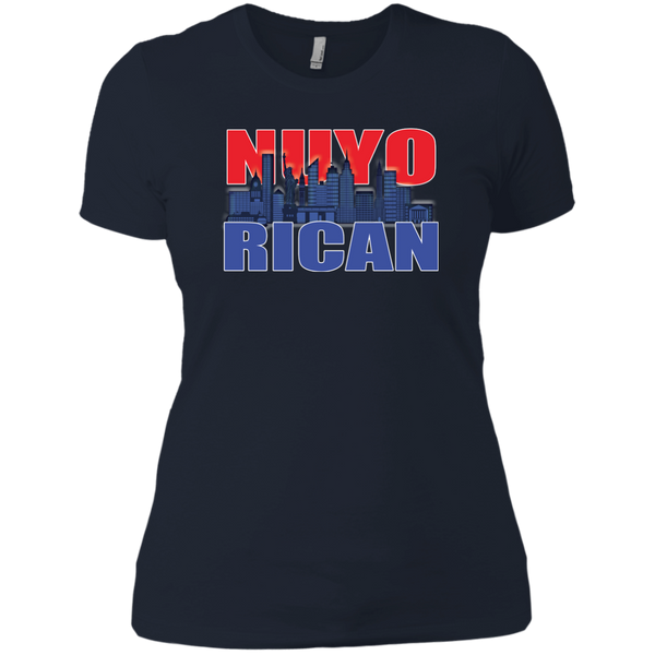 NuyoRican 2 Next Level Ladies' Boyfriend Tee - PR FLAGS UP