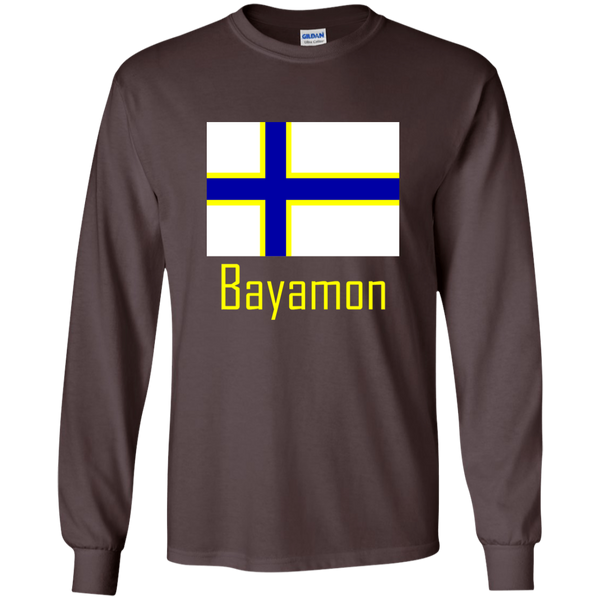 Bayamon Flag G240 Gildan LS Ultra Cotton T-Shirt - PR FLAGS UP