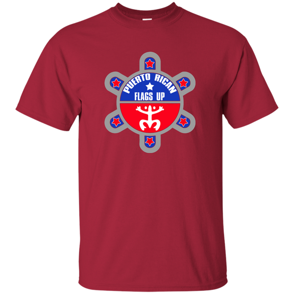 Puerto Rican Flags Up Custom Ultra Cotton T-Shirt - PR FLAGS UP