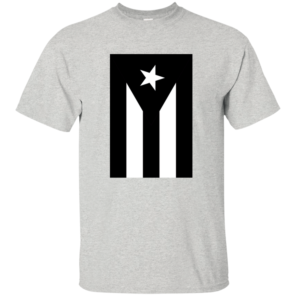 Black Flag of Puerto Rico G200 Gildan Ultra Cotton T-Shirt - PR FLAGS UP