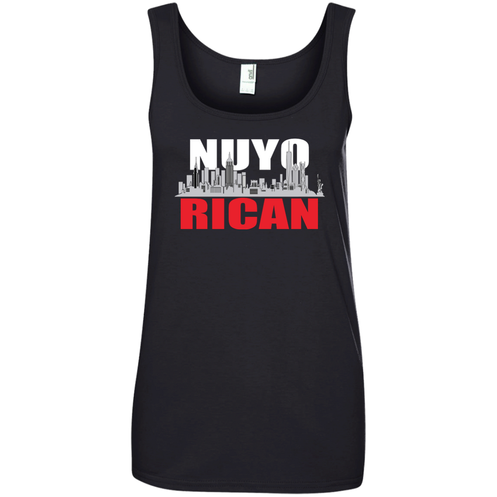 NuyoRican Ladies' 100% Ringspun Cotton Tank Top - PR FLAGS UP