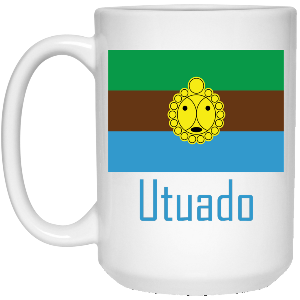 Utuado 21504 15 oz. White Mug - PR FLAGS UP