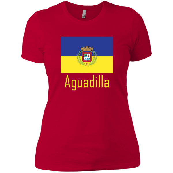 Aguadilla Flag NL3900 Next Level Ladies' Boyfriend T-Shirt - PR FLAGS UP
