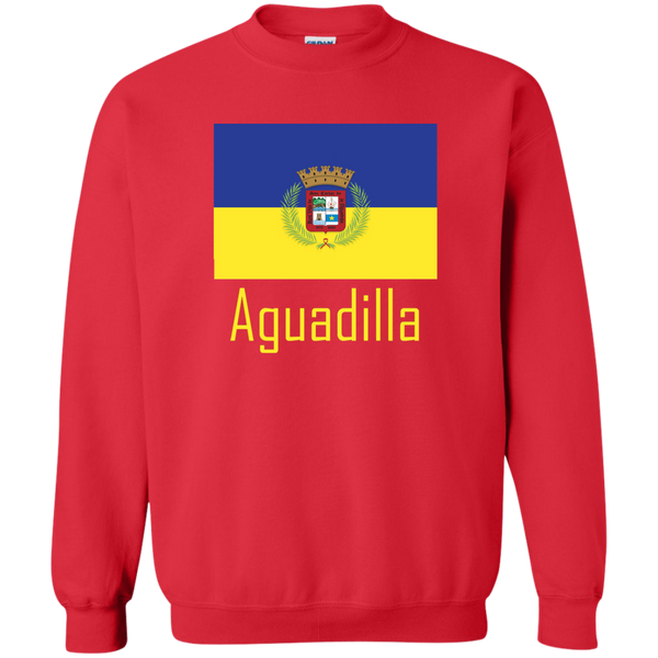 Aguadilla Flag G180 Gildan Crewneck Pullover Sweatshirt  8 oz. - PR FLAGS UP