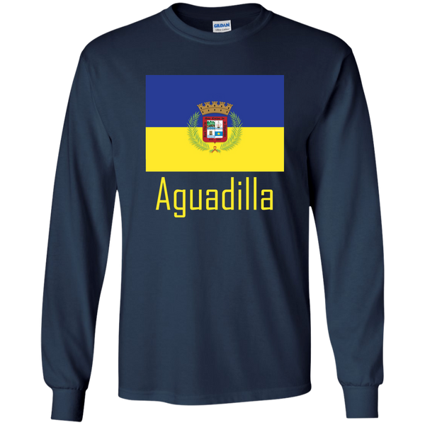 Aguadilla Flag G240 Gildan LS Ultra Cotton T-Shirt - PR FLAGS UP