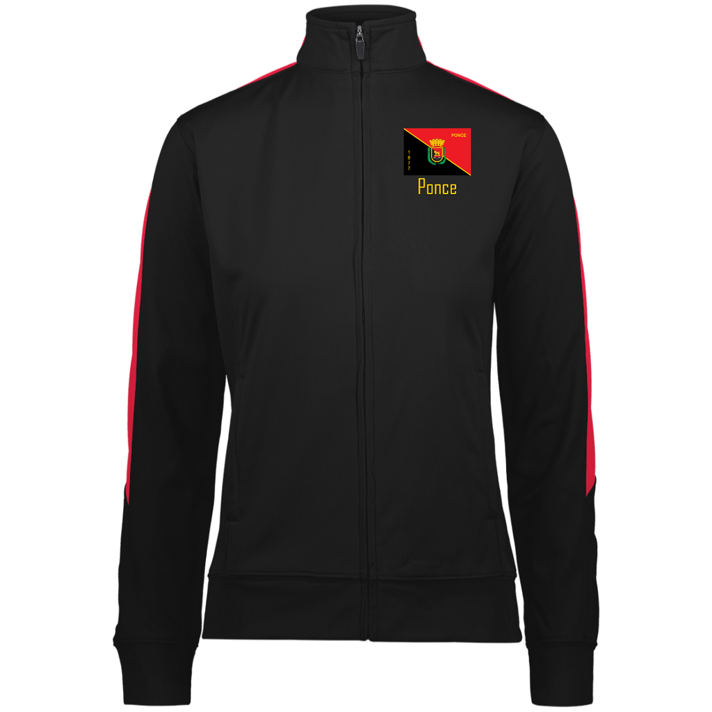 Ponce Flag 4397 Augusta Ladies' Performance Colorblock Full Zip - PR FLAGS UP
