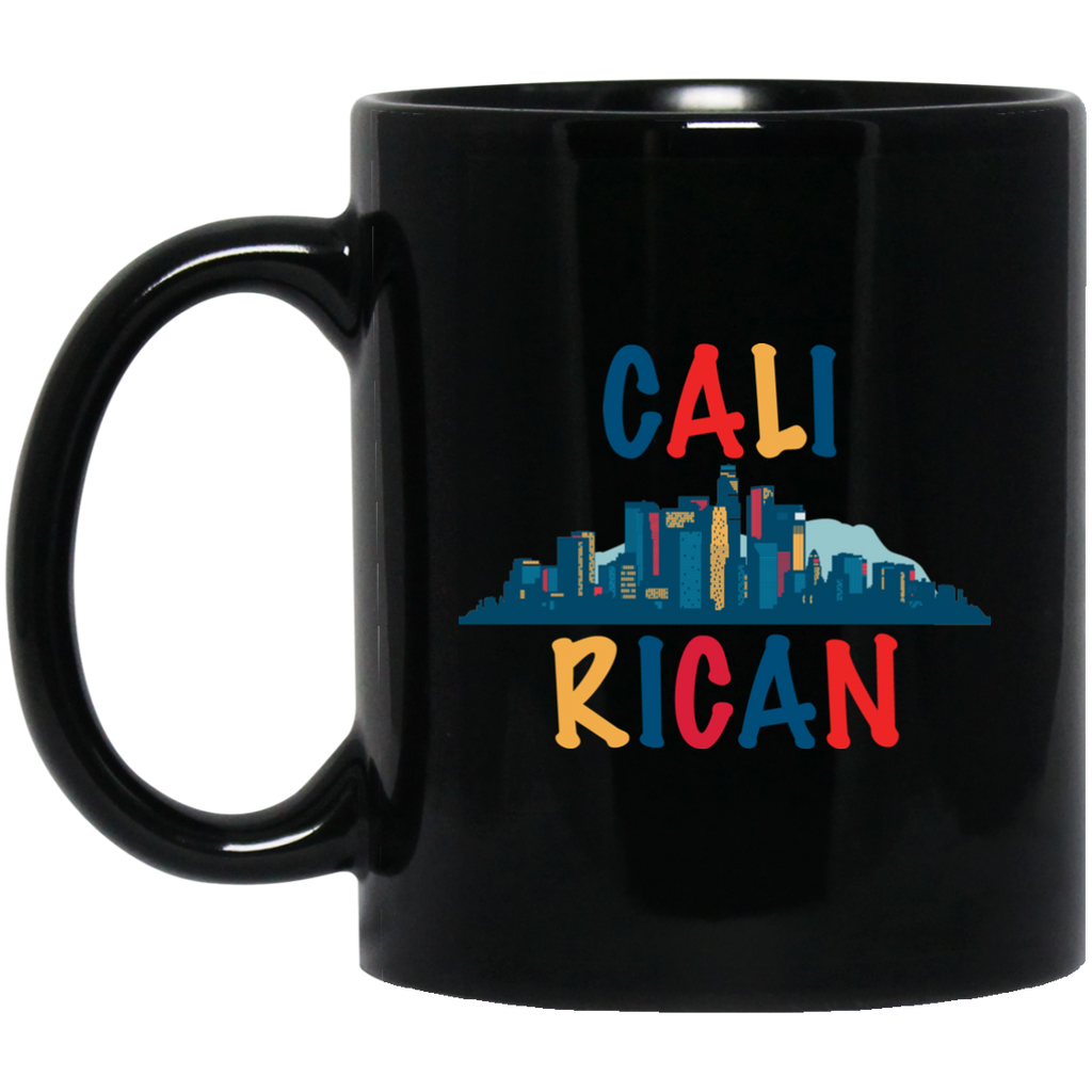 CaliRican BM11OZ 11 oz. Black Mug - PR FLAGS UP