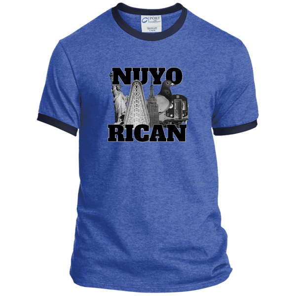 NuyoRican Elite PC54R Port & Co. Ringer Tee - PR FLAGS UP