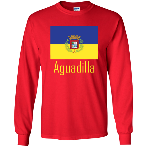 Aguadilla Flag G240 Gildan LS Ultra Cotton T-Shirt - PR FLAGS UP